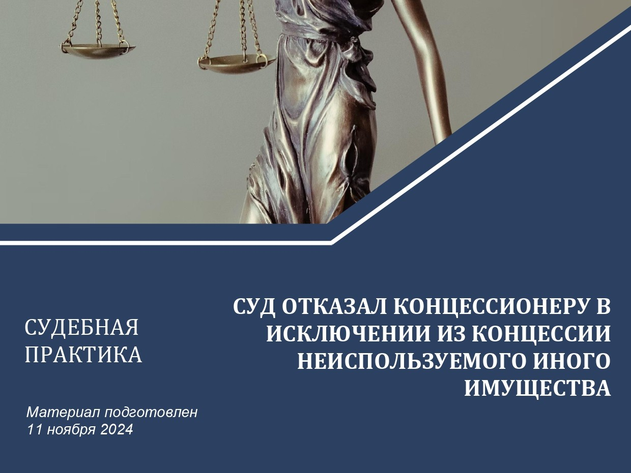 Суд отказал концессионеру в исключении из концессии неиспользуемого иного имущества